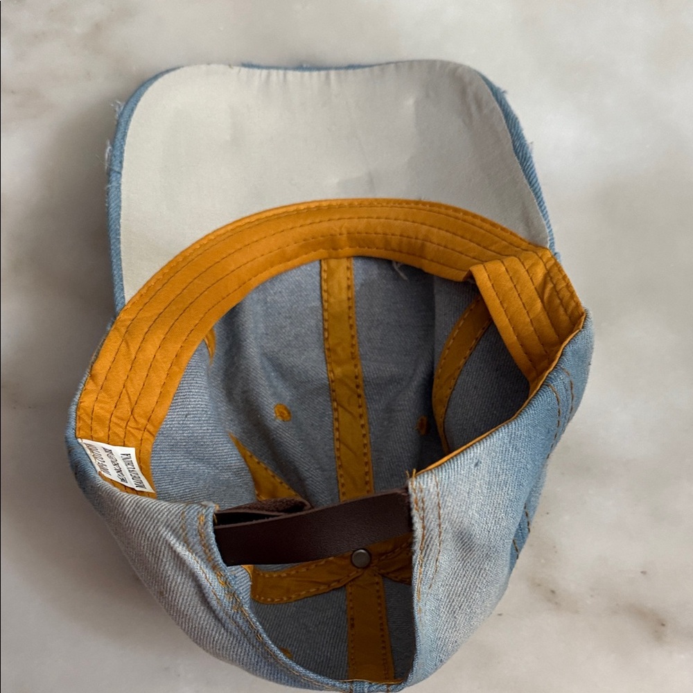 Stylish Denim Cap with Rhinestones and Jamaica ๐ฏ๐ฒ Flag Patch - Picture 6 of 13